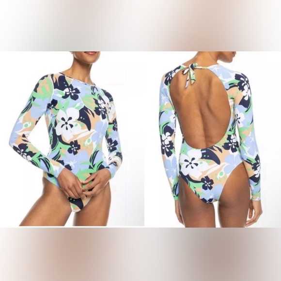 Roxy women's long sleeve swimsuit one piece blue floral
Lycra lined size medium - Picture 1 of 12